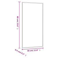 Produktbild för Väggspegel 30x60 cm glas rektangulär