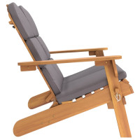 Produktbild för Däckstol med kuddar 126 cm massivt akaciaträ