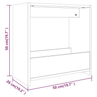 Produktbild för Sidobord brun ek 50x26x50 cm konstruerat trä