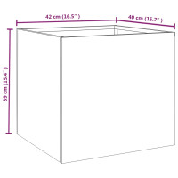 Produktbild för Odlingslåda 42x40x39 cm rosttrögt stål