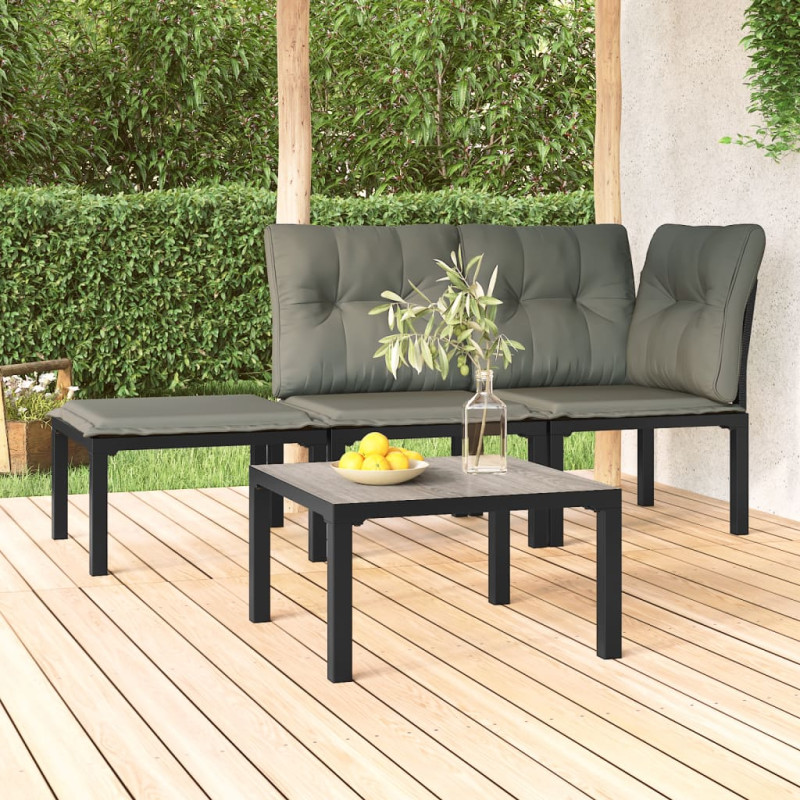 Produktbild för Loungebord grå 55x55x31 cm DPC och stål