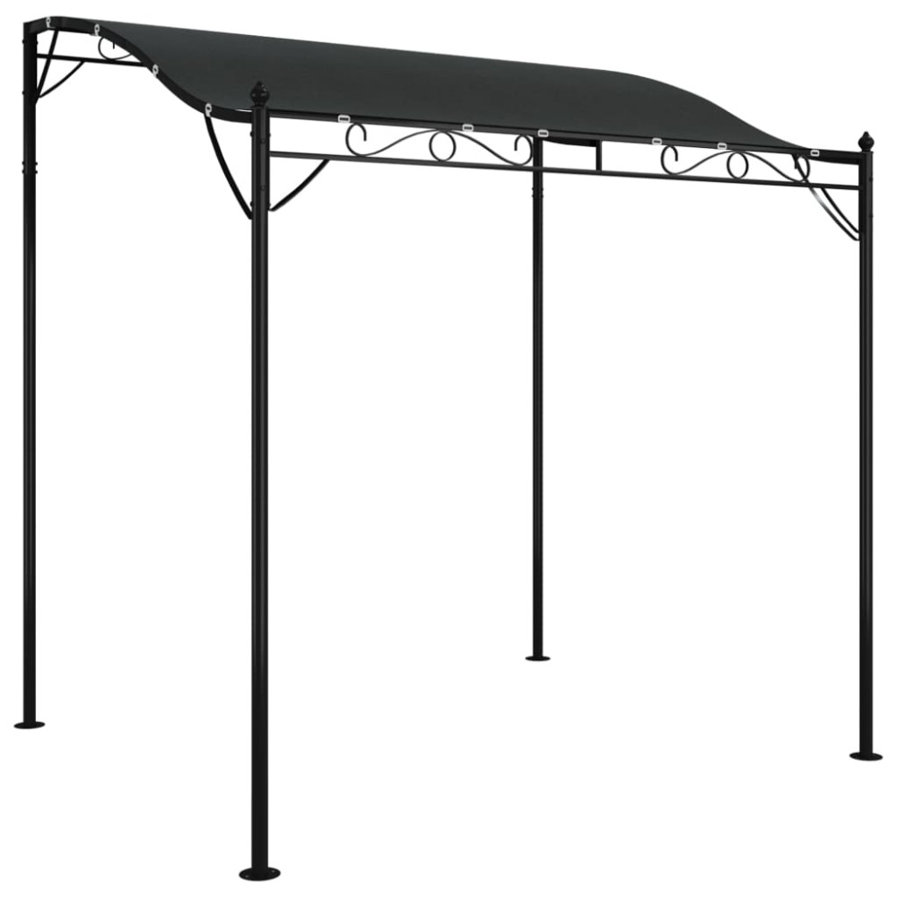 Produktbild för Paviljong antracit 2x2,3 m 180 g/m² tyg och stål