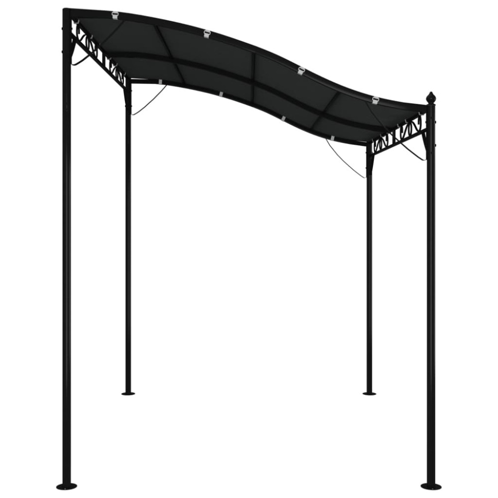 Produktbild för Paviljong antracit 2x2,3 m 180 g/m² tyg och stål