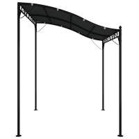 Produktbild för Paviljong antracit 2x2,3 m 180 g/m² tyg och stål