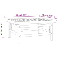 Produktbild för Loungegrupp 6 delar taupe dynor bambu