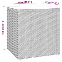 Produktbild för Sidobord svart 40x37x40,5 cm konstrotting och härdat glas