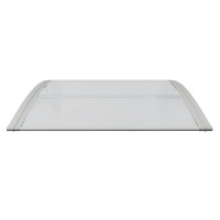 Produktbild för Entrétak grå och transparent 80x75 cm polykarbonat