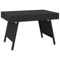 Produktbild för Hopfällbart sidobord svart 60x40x38 cm konstrotting
