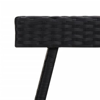 Produktbild för Hopfällbart sidobord svart 60x40x38 cm konstrotting