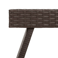 Produktbild för Hopfällbart sidobord brunt 60x40x38 cm konstrotting