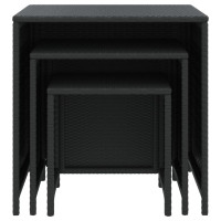 Miniatyr av produktbild för Satsbord 3 st svart konstrotting