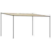 Produktbild för Paviljong beige 4x4 m 180 g/m² tyg och stål