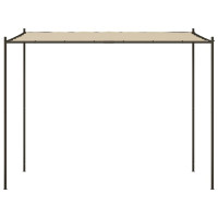 Produktbild för Paviljong beige 3x3 m 180 g/m² tyg och stål