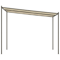 Produktbild för Paviljong beige 3x3 m 180 g/m² tyg och stål