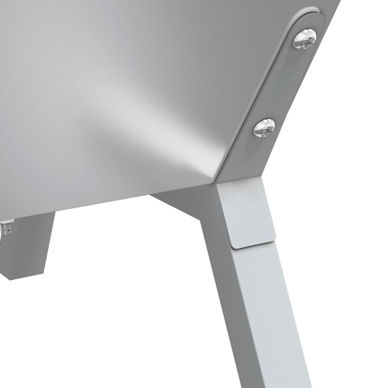 Produktbild för Grillbricka silver 158x42x31 cm rostfritt stål