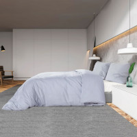 Produktbild för Bäddset grå 135x200 cm lätt mikrofiber