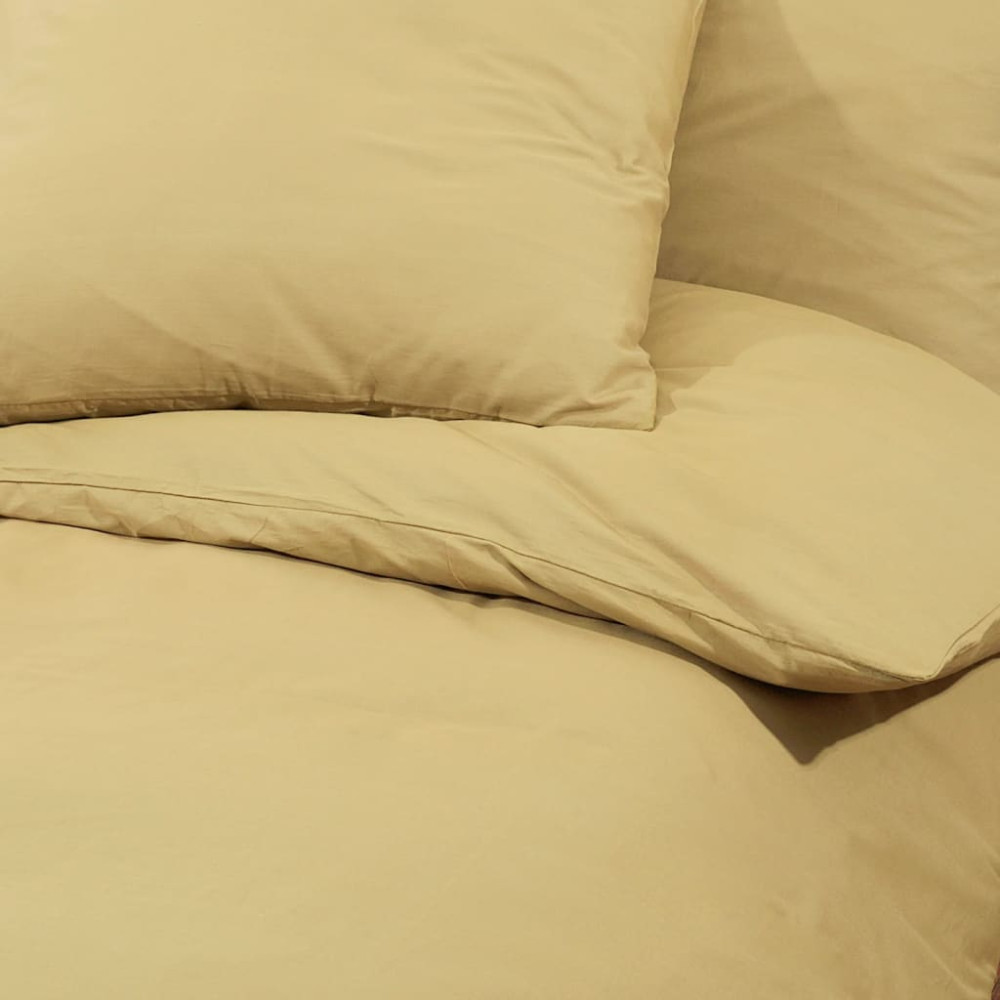 Produktbild för Bäddset taupe 140x200 cm lätt mikrofiber