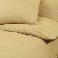 Produktbild för Bäddset taupe 140x200 cm lätt mikrofiber