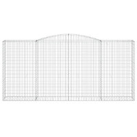Produktbild för Gabioner bågformade 3 st 400x50x180/200 cm galvaniserat järn