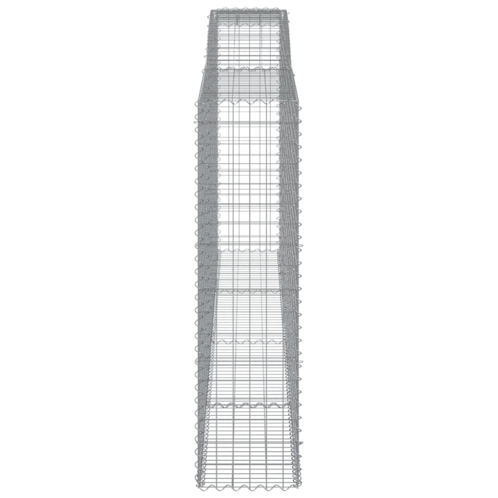 Produktbild för Gabioner bågformade 3 st 400x50x180/200 cm galvaniserat järn