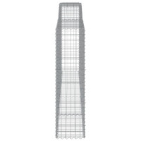 Produktbild för Gabioner bågformade 3 st 400x50x180/200 cm galvaniserat järn