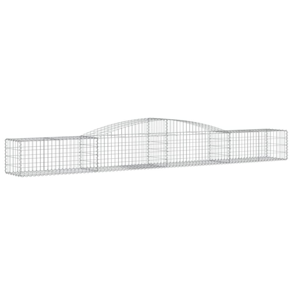 Produktbild för Gabioner bågformade 6 st 400x50x40/60 cm galvaniserat järn