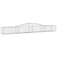 Produktbild för Gabioner bågformade 6 st 400x50x40/60 cm galvaniserat järn