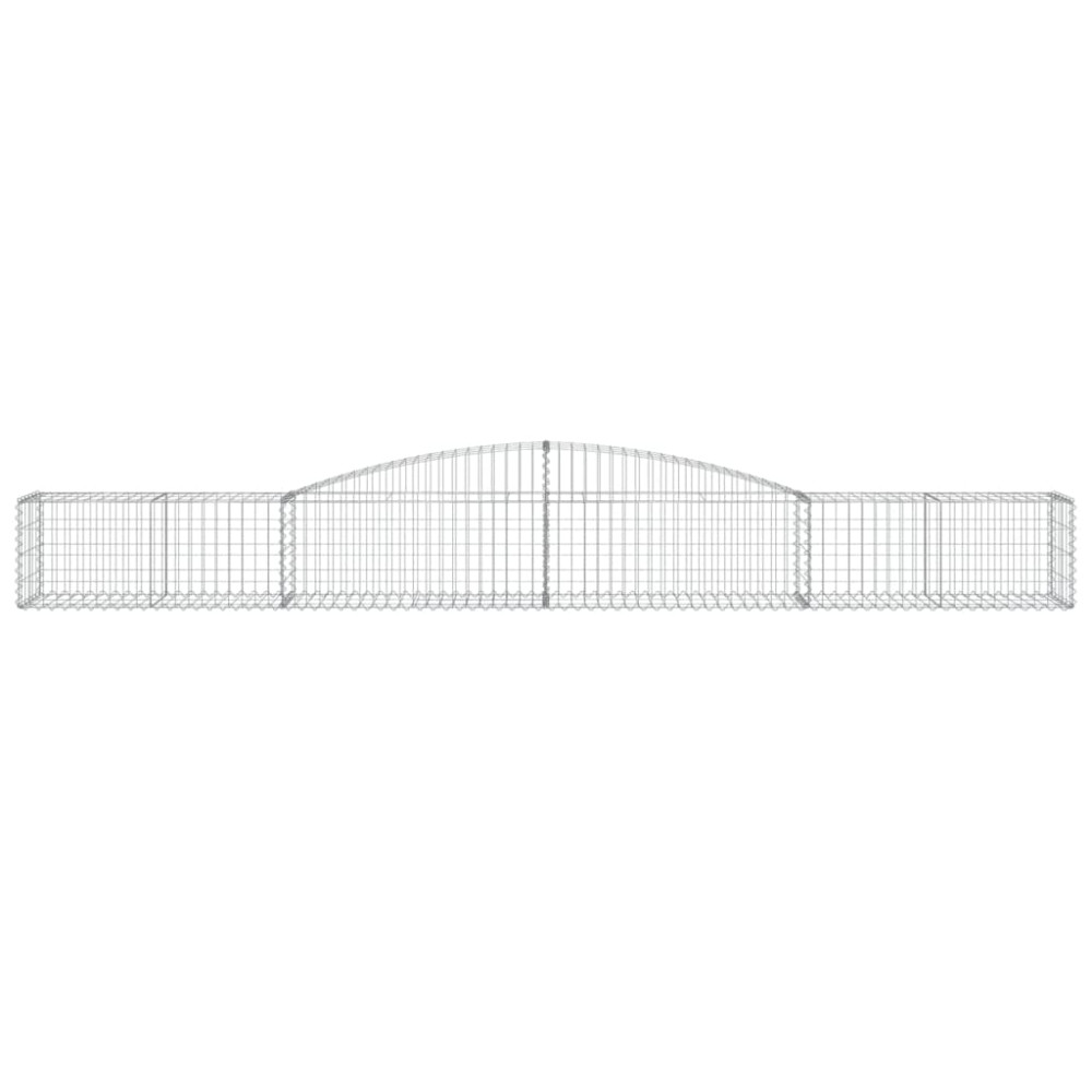 Produktbild för Gabioner bågformade 6 st 400x50x40/60 cm galvaniserat järn
