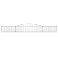Produktbild för Gabioner bågformade 6 st 400x50x40/60 cm galvaniserat järn