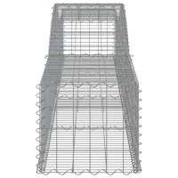 Produktbild för Gabioner bågformade 6 st 400x50x40/60 cm galvaniserat järn