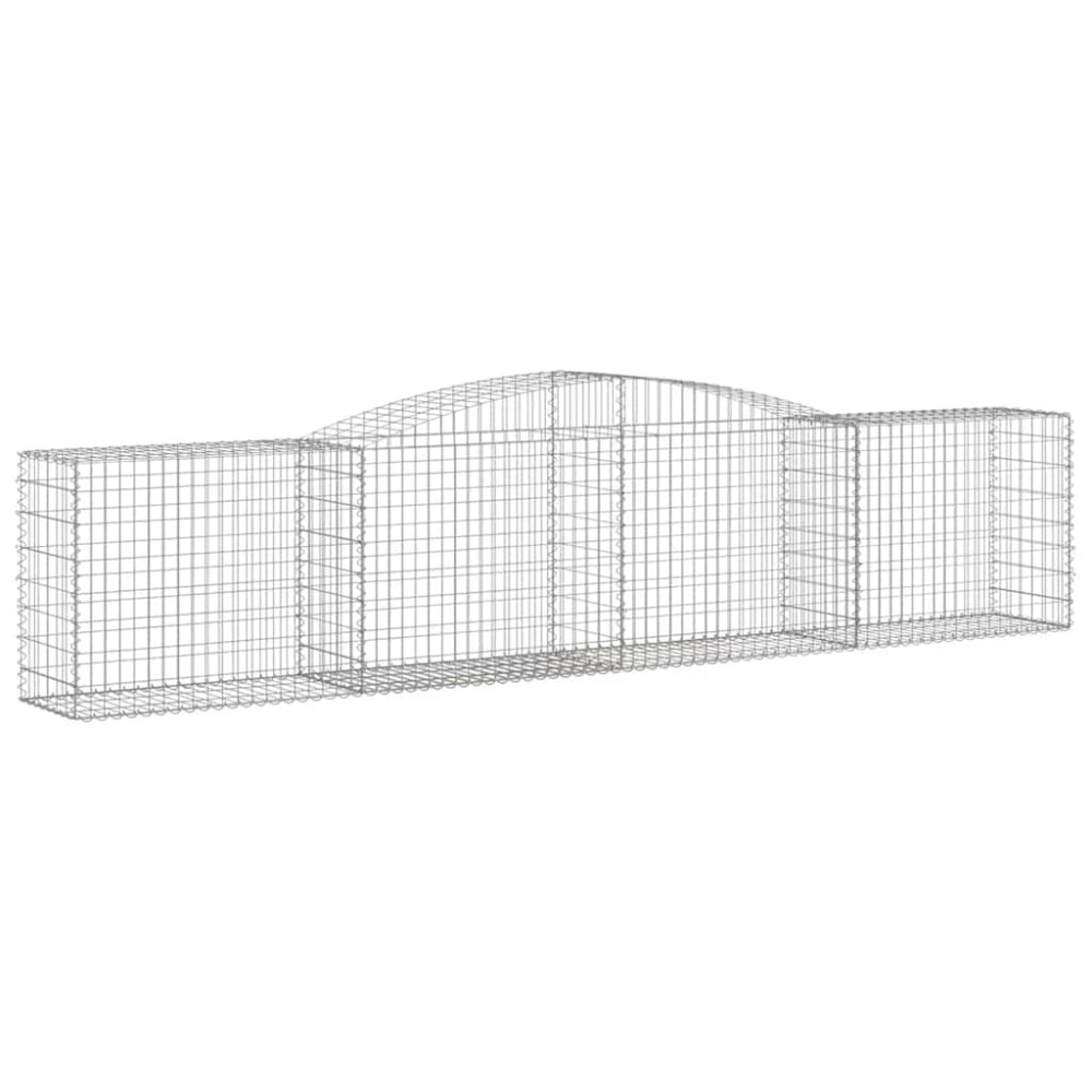 Produktbild för Gabioner bågformade 15 st 400x50x80/100 cm galvaniserat järn