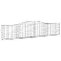 Produktbild för Gabioner bågformade 15 st 400x50x80/100 cm galvaniserat järn