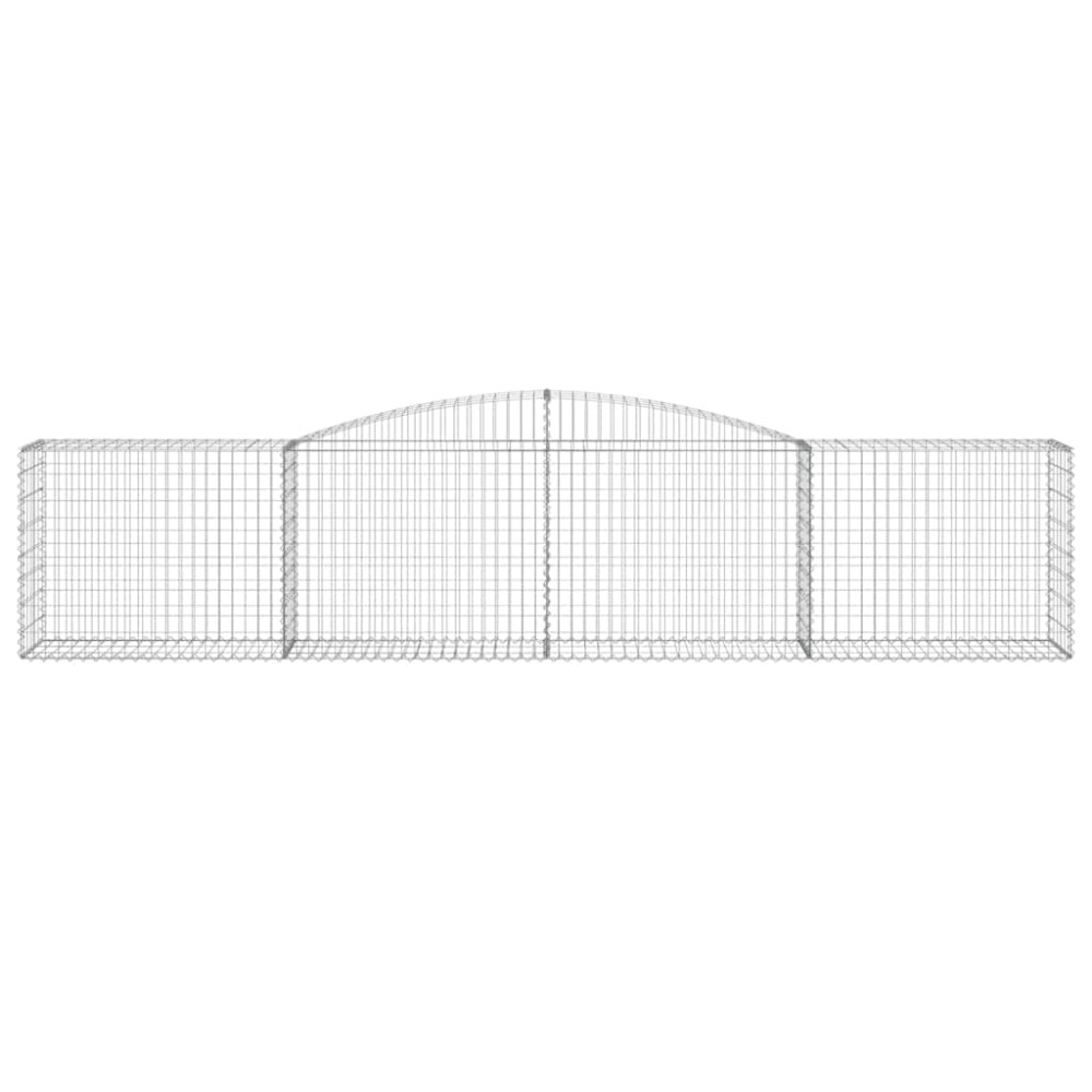 Produktbild för Gabioner bågformade 15 st 400x50x80/100 cm galvaniserat järn