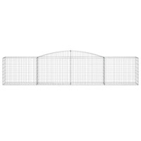 Produktbild för Gabioner bågformade 15 st 400x50x80/100 cm galvaniserat järn