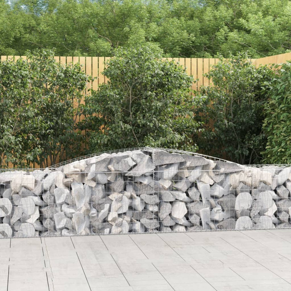 Produktbild för Gabioner bågformade 15 st 400x50x60/80 cm galvaniserat järn