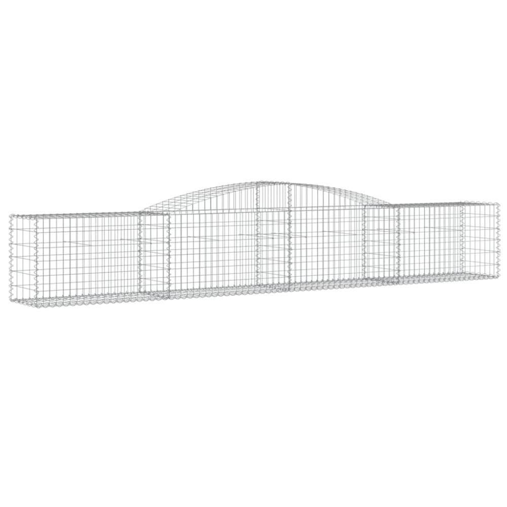 Produktbild för Gabioner bågformade 15 st 400x50x60/80 cm galvaniserat järn