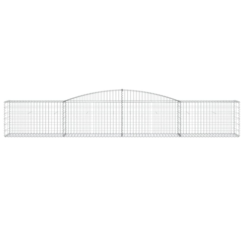 Produktbild för Gabioner bågformade 15 st 400x50x60/80 cm galvaniserat järn