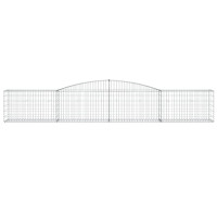 Produktbild för Gabioner bågformade 15 st 400x50x60/80 cm galvaniserat järn