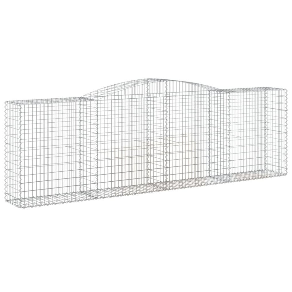 Produktbild för Gabioner bågformade 15 st 400x50x120/140 cm galvaniserat järn