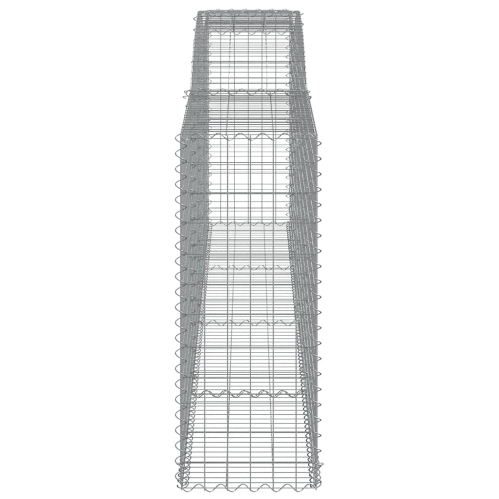 Produktbild för Gabioner bågformade 15 st 400x50x120/140 cm galvaniserat järn