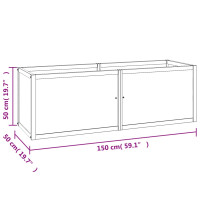 Produktbild för Odlingslåda upphöjd 150x50x50 cm massivt teakträ