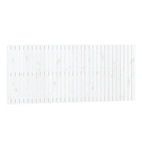 Produktbild för Väggmonterad huvudgavel vit 204x3x90 cm massiv furu