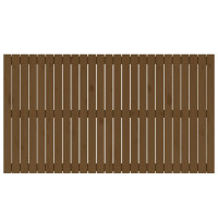 Produktbild för Väggmonterad huvudgavel honungsbrun 159,5x3x90 cm massiv furu