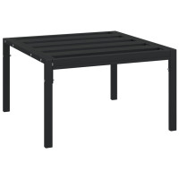 Produktbild för Soffbord för trädgården svart 60x60x35 cm stål