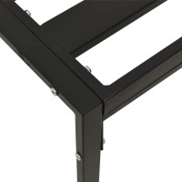 Produktbild för Soffbord för trädgården svart 60x60x35 cm stål