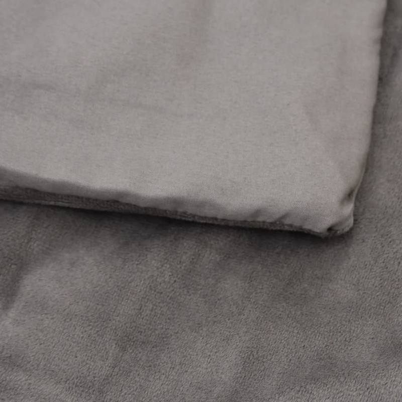 Produktbild för Tyngdtäcke med påslakan grå 138x200 cm 6 kg tyg