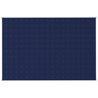 Produktbild för Tyngdtäcke blå 122x183 cm 5 kg tyg