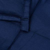Produktbild för Tyngdtäcke blå 122x183 cm 9 kg tyg
