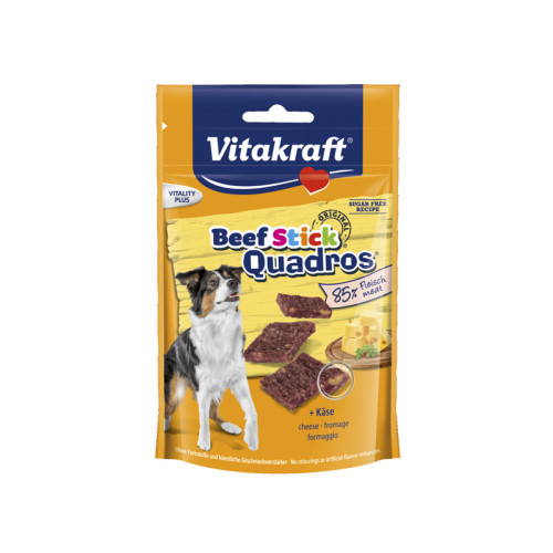 Vitakraft Vitakraft Beef Stick Quadros 70 g Universal Nötkött, Ost