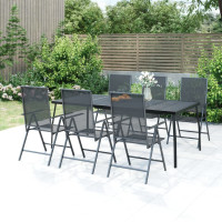 Produktbild för Trädgårdsbord antracit 200x100x72 cm stålnät